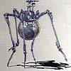 B'omarr Monk with Spider Droid , Concept drawing by Joe Johnston